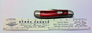 Vintage Imperial Prov Ri Usa Small 3 1/4 " Serpentine Jack Red Pocket Knife