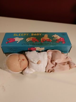 Sleepy Baby Doll 1957 Shackman Japan Vintage 7 " Toy Cloth Doll