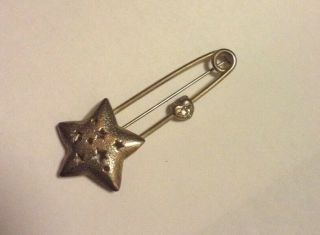 Vintage Star Diaper Pin Safety Pin Charm Brooch