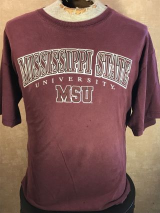 Mississippi State Bulldogs Msu Jansport Mens 2xl Xxl Vintage 90’s T - Shirt Red