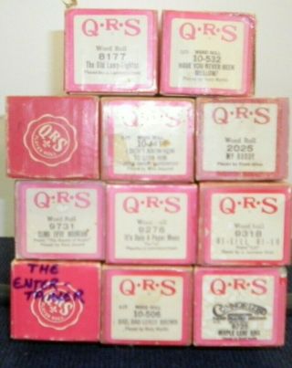 Vintage Qrs Piano Rolls (11) Very Good Cond.