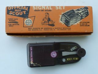 Vintage Official Boy Scout Bsa Plastic Morse Code Signal Set