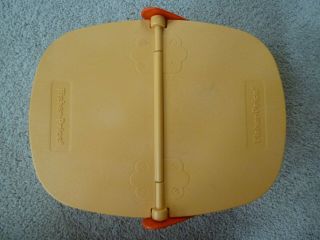 Vintage Fisher Price Fun with Food Hinged Plastic Picnic Basket - Basket Only 2