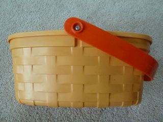 Vintage Fisher Price Fun with Food Hinged Plastic Picnic Basket - Basket Only 5