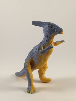 Vintage 1992 Parasaurolophus Toy Dinosaur By U.  K.  R.  D.  Hard Rubber.
