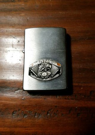 Vintage Zippo Harley Davidson Silver Lighter