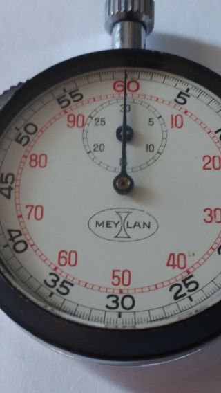 Vintage Swiss Made Meylan Pocket Stopwatch 3