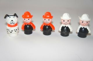 Vintage Fisher - Price Little People Fireman And Dalmatian
