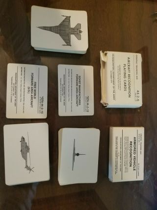 Armored Vehicle Aircraft Recognition Cards Us Army Cold War Vintage Military