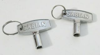 Set Of 2 Vintage Sabian Cymbals Drum Tuning Keys For Snare,  Tom,  Bass Drums,  Etc