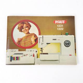 Pfaff 1221 And 1222 Instruction Book Vintage