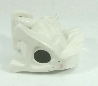 Vintage White Ceramic Squirrel Soap Dish 6 