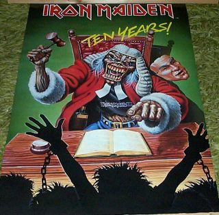 Iron Maiden Vintage Ten Years Poster In