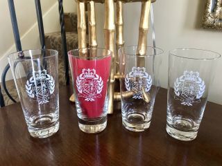 Set Of 4 Vintage Ralph Lauren Highball Water/drink Glasses