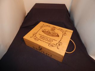 Vintage Brolio Classic Wine Wooden Box Home Decor Display Dove Tail