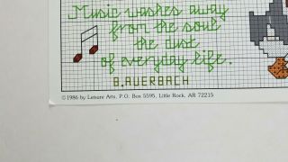 VTG Leisure Arts Music Makers Cross Stitch Pattern Leaflet 477 Mini Series 8 4