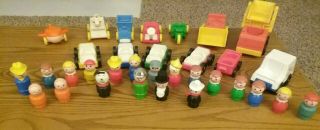 Fisher Price Little People And Vehicles: Vintage