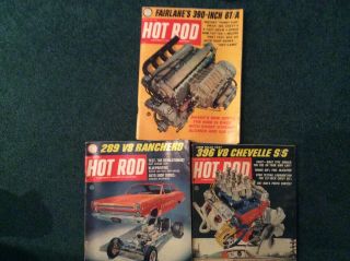 4 Vintage Hot Rod Magazines February,  April,  & May 1966