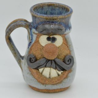 Vintage Shot Glass Pottery Mug Cup Man 