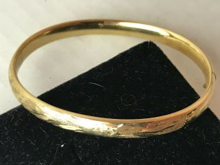 Vtg 14k Gold Filled Bangle Bracelet Marked H.  F.  Barrows