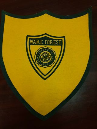 Vintage Wake Forest Demon Deacons Shield Emblem Vg