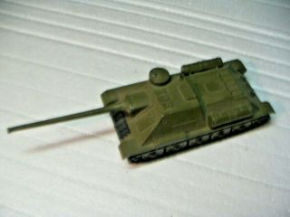 Vintage Su - 122 Russian Soviet Army Tank Destroyer Metal Toy W/ 122mm Gun