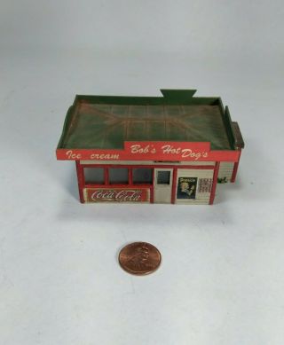 Vintage Ho Scale Train Building Detailed House Factory Model Ice Cream Coca Cola