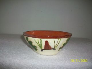 Vintage Brown County Pottery Of Indiana Pine Cone Pattern 6 " Inch Bowl