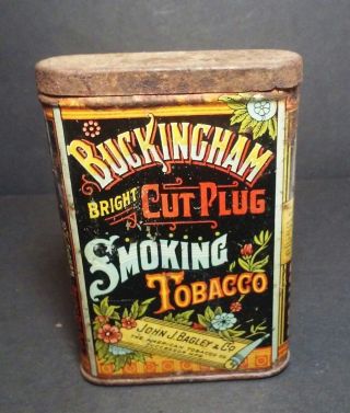 Vintage Buckingham Bright Cut Plug Smokin Tobacco Tin