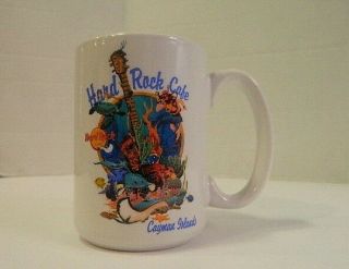 Vintage Hard Rock Cafe Cayman Island Coffee Cup Mug White With Logo
