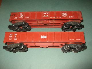 Vintage American Flyer Gondolas W/operating Knuckle Couplers D&h,  Frisco