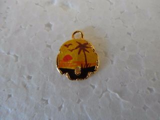 Vintage Mini Sand Dollar Gold Plated/hand Painted