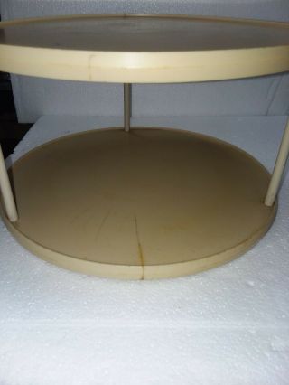 Pair Vintage Two Tier Lazy Susan Turntables Spice Racks Rubbermaid,  Unbranded 3