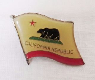 Vintage California Republic Enamel Flag Pin