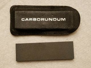 Vintage Promo Carborundum Knife 3 " Sharpening Stone Pointer Cutlery Montebello