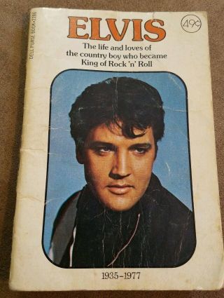 Elvis King Of Rock N Roll Dell Purse Book 1977 Pictures Tribute Vintage