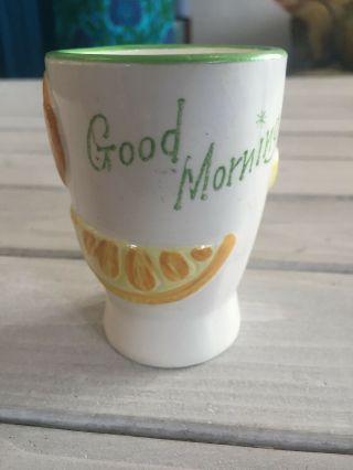 Vintage Good Morning Juice Cup Napcoware C - 5352 Ceramic Retro Lemon Lime Slice
