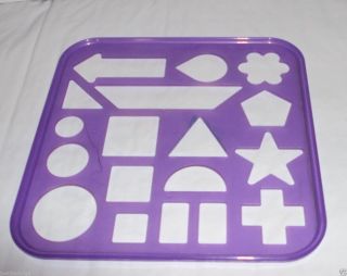 Tupperware Stencils Stencil Art Drawing Template Shapes Purple Vintage Toy