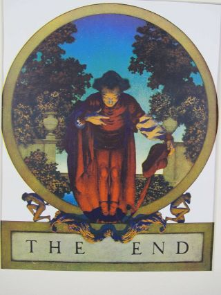 Vintage Maxfield Parrish Offset Lithograph " The End " From Nursery Rhymes Yqz
