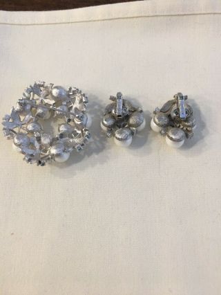 Vintage Sarah Coventry brooch pin and earrings Set,  Earrings And Pins - Signed 3