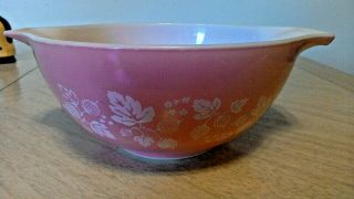 Pyrex Vintage 442 Pink Gooseberry Cinderella Nesting Mixing Bowl Pink 1 - 1/2 Qt