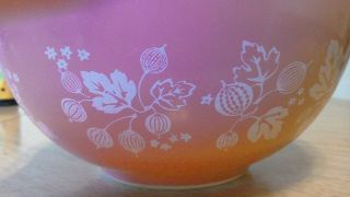 Pyrex Vintage 442 Pink Gooseberry Cinderella Nesting Mixing Bowl Pink 1 - 1/2 Qt 4
