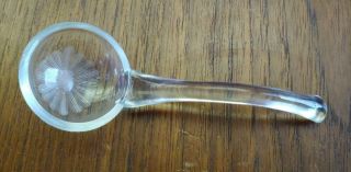 Vintage Etched Glass Condiment Spoon
