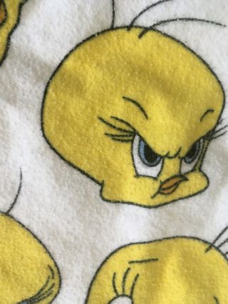 Tweety Bird Baby Blanket Looney Tunes Flannel Receiving Vintage Infant retro 3