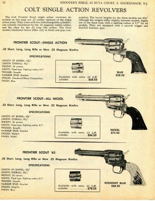 1968 Print Ad Of Colt Frontier Scout Single Action Revolver