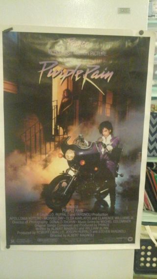 Vintage original1980s Prince Purple Rain Movie Poster 2