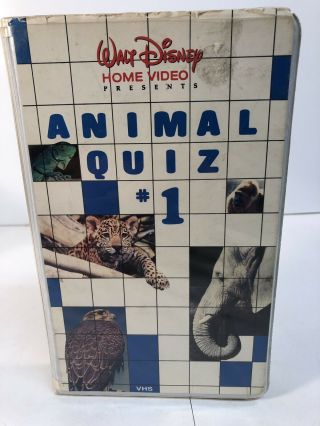 Vintage Walt Disney Home Video Animal Quiz 1 Vhs Tape