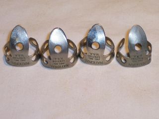 Four Vintage National Guitar Finger Picks Pat.  Number And Made In Usa.