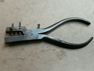 Vintage Mainspring Hole & Mainspring Barrel Punch Pliers,  Watchmaker Repair Tool