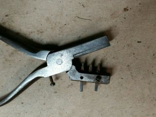 Vintage Mainspring Hole & Mainspring Barrel Punch Pliers,  Watchmaker Repair Tool 2